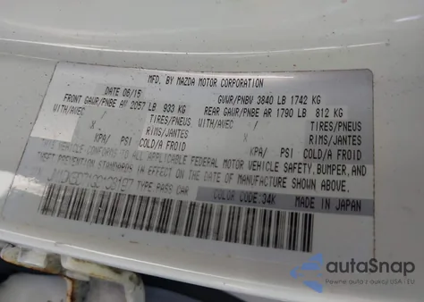 2016 Mazda Cx-3 Grand Touring from USA, damaged, VIN JM1DKBD71G0108197